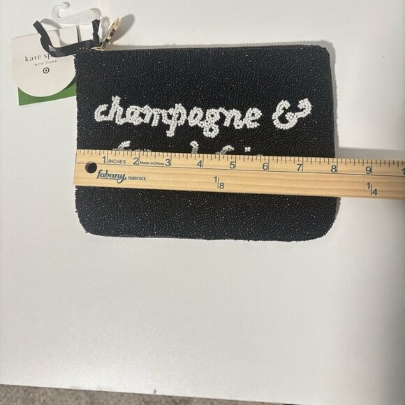 Kate Spade x Target Champagne & Fries Beaded Clutch Bag Limited Edition - Picture 8 of 9